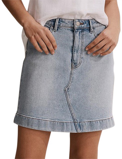 Country Road Outlet Australian Cotton Denim Mini Skirt | Free Shipping ...